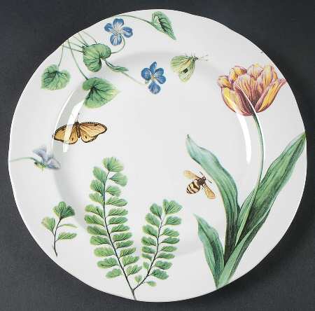 English Floral Salad/Dessert Plate