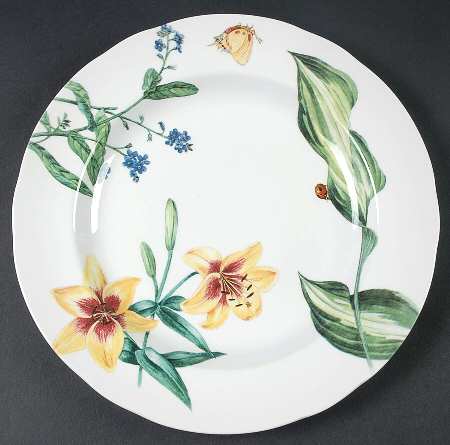 English Floral Salad/Dessert Plate