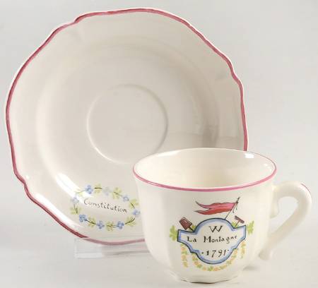 SDQ2 Flat Demitasse Cup & Saucer Set by St Amand