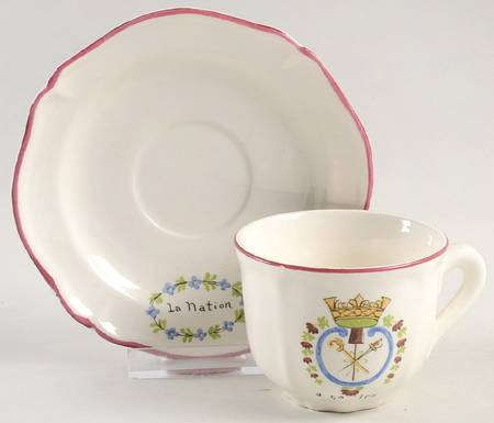 SDQ2 Flat Demitasse Cup & Saucer Set by St Amand