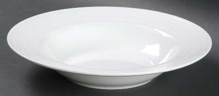 Spin White Rim Soup Bowl