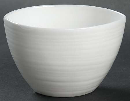 Spin White Open Sugar Bowl