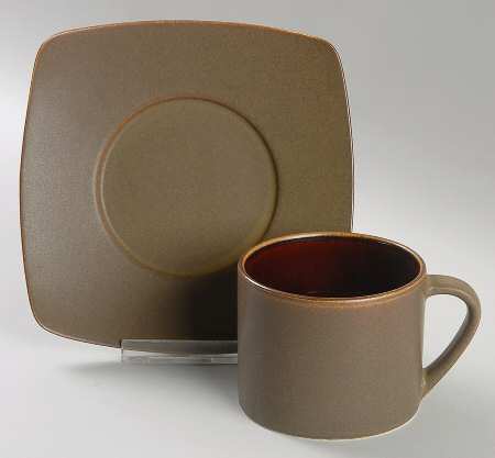 Kyoto Bronze Flat Cup & Saucer Set