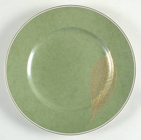Gold Leaves Salad Plate by Sasaki
