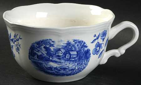 Romantic Blue Breakfast Cup