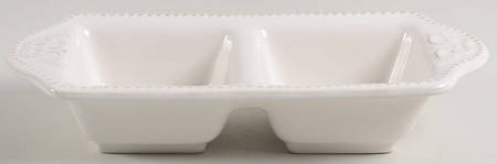 Pearl Rectangular Divided Vegetable Bowl by Sur La Table