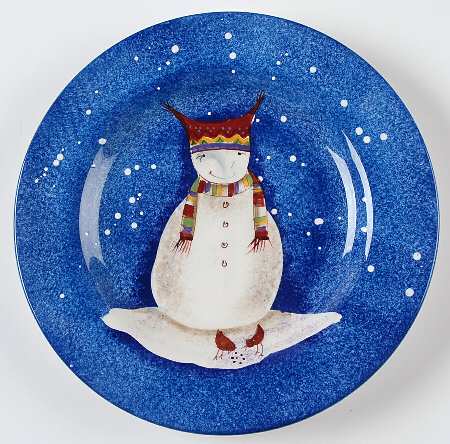 Snowmates Blue Salad Plate