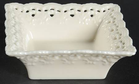 Cream Lace 4" Square Dish