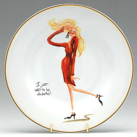 Glamour Girls Salad/Dessert Plate