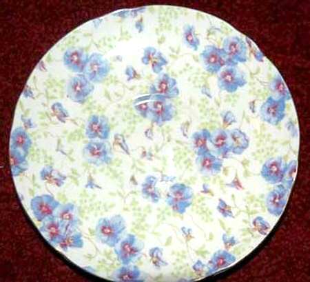 Blue Pansy Chintz(Ripon Shape) by Shelley