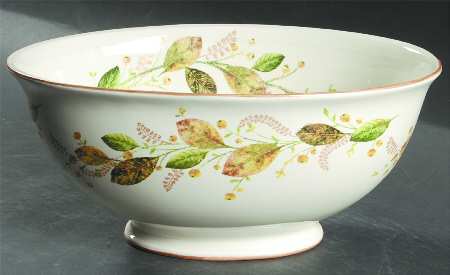 Winter Bouquet 11" Oval Salad Serving Bowl