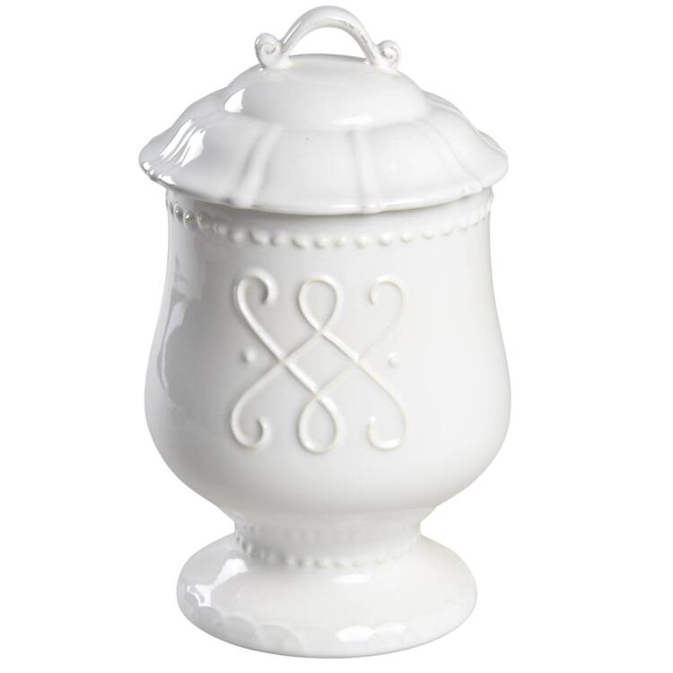 Historia Paper White Medium Canister & Lid