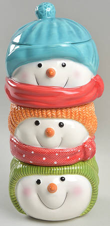 Snow Days (4 Piece) Figural Stacking Set (3 Bowls & Lid)