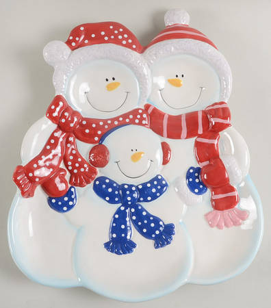 Snow Days 15" Figural Platter