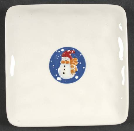 Snow Days Square Dessert Plate