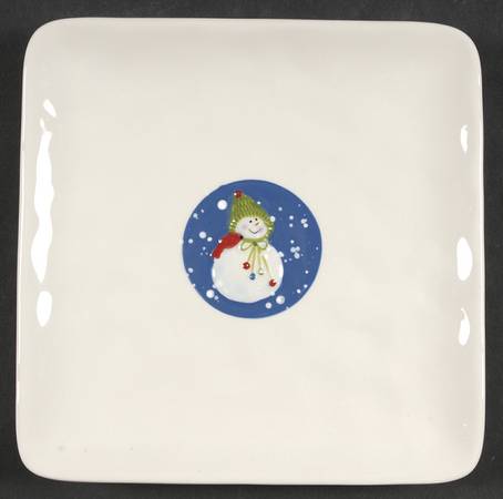 Snow Days Square Dessert Plate