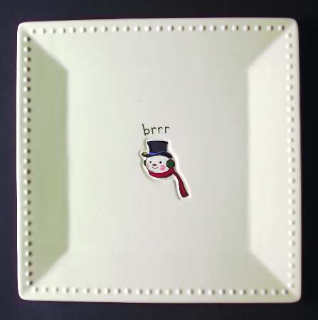 Jingle Bells Square Dinner Plate