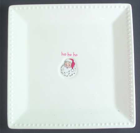 Jingle Bells Square Salad Plate