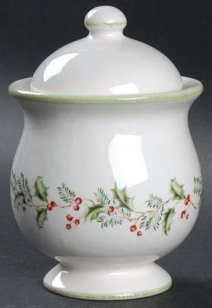 Holly Berry Sugar Bowl & Lid