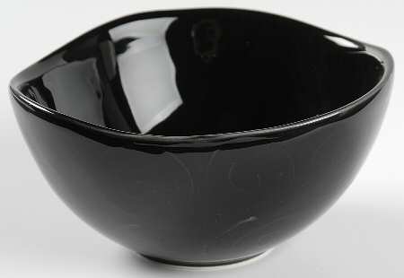 Spa Black Coupe Soup Bowl by Sasaki