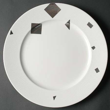 Confetti Platinum 12" Chop Plate (Round Platter) by Sasaki