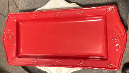 Bella Red (Ruby) Large Sandwich Tray