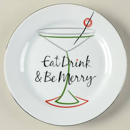 Eat, Drink & Be Merry Appetizer Plate