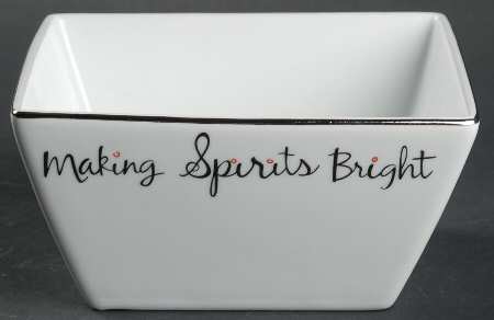 Eat, Drink & Be Merry Square Soup/Cereal Bowl