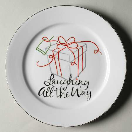 Eat, Drink & Be Merry Salad Plate
