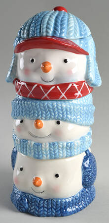 Let It Snow (4 Piece) Figural Stacking Set (3 Bowls & Lid)