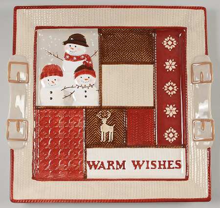 Warm Wishes 14" Square Platter
