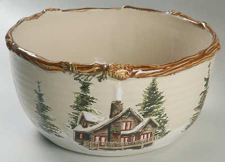 Snow Valley 10" Round Serving Bowl