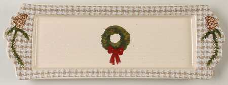 Snow Valley 16'' Rectangular Tray by St Nicholas Square
