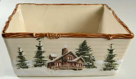 Snow Valley 10" Square Serving Bowl