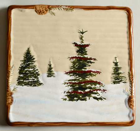 Snow Valley Square Trivet