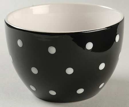 Dots Black 6" Mixing Bowl