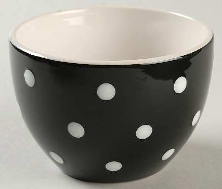 Dots Black 4" Mixing Bowl