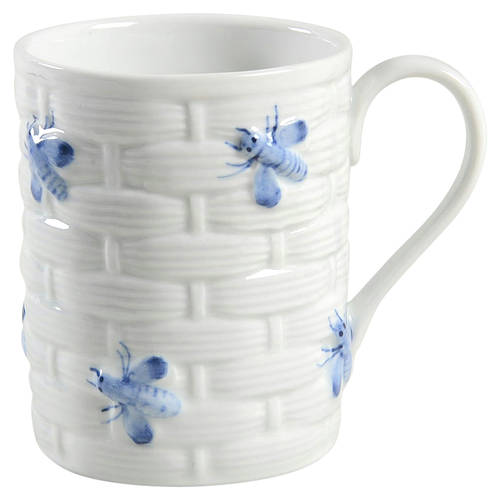 Bees Blue Mug by Sadek