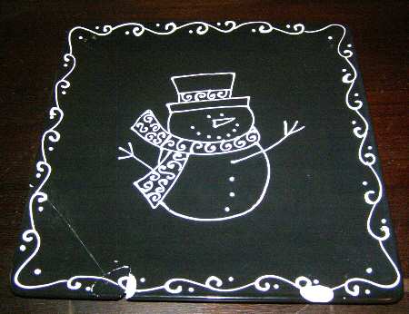 Snowman Dinner Plate