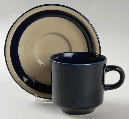 Blue Horizon Flat Cup & Saucer Set