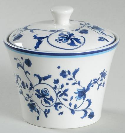Blue Portofino Sugar Bowl & Lid