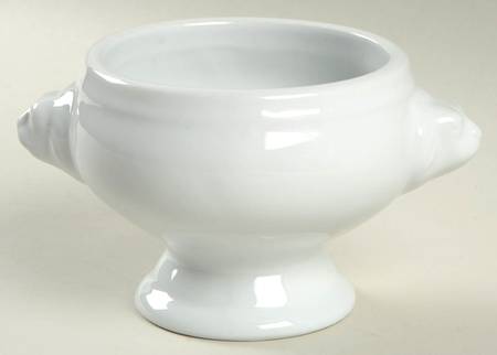 Blanc Lion Bowl (Lion Head Handles)