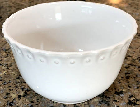 Alexa White Condiment Bowl