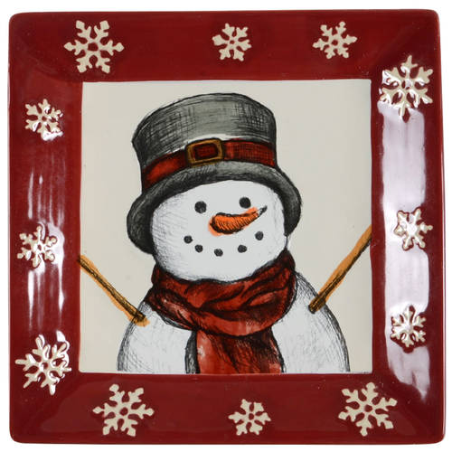 Yuletide Square Salad Plate