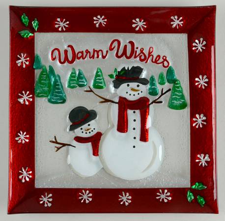 Yuletide 11" Glassware Square Platter