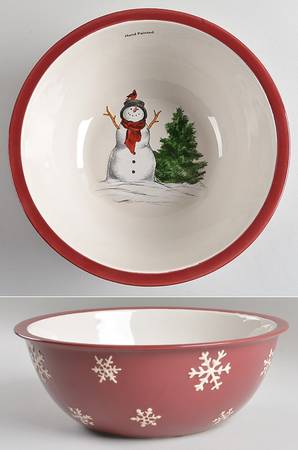 Yuletide 10" Large Salad Serving Bowl