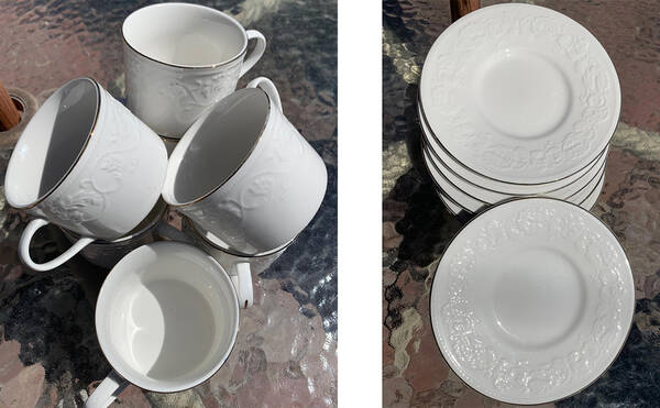 S0I1 Flat Cup & Saucer Set by Sterling Imports