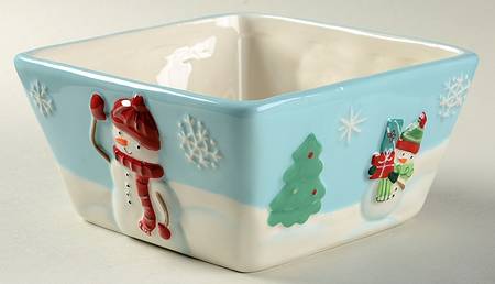 Merry Merry Square Soup/Cereal Bowl