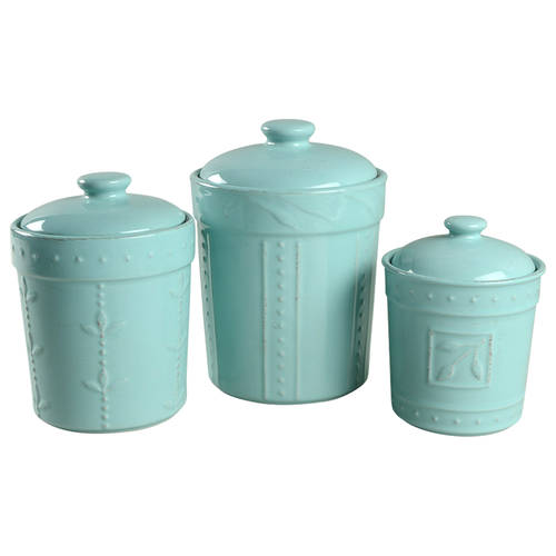 Sorrento Aqua (3 Piece) Canister Set (Box Set)