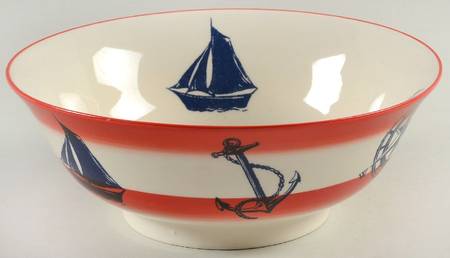Nautical 8" Round Serving Bowl